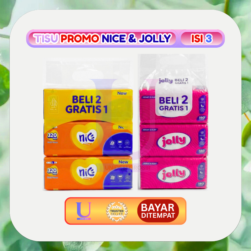 Jual Promo Beli 2 Gratis 1 Tisu Nice 320 dan Jolly 180 Bundle Hemat ...