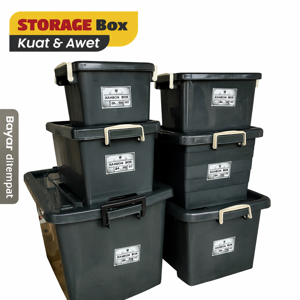 Jual BSM Box Container Jumbo Murah 100 Liter Hitam Kotak Penyimpanan ...
