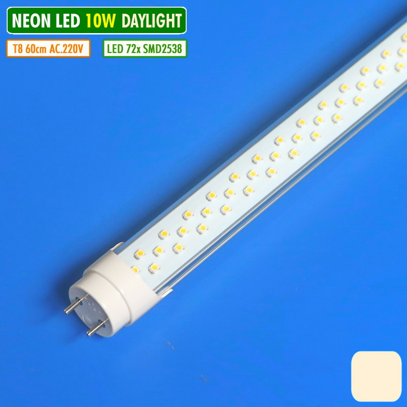 Jual Lampu Neon Led TL T8 10W 60cm Putih DayLight 5000K SMD 2538 AC ...
