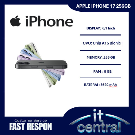APPLE IPHONE 17 256GB BLACK GRS RSMI INDONESIA