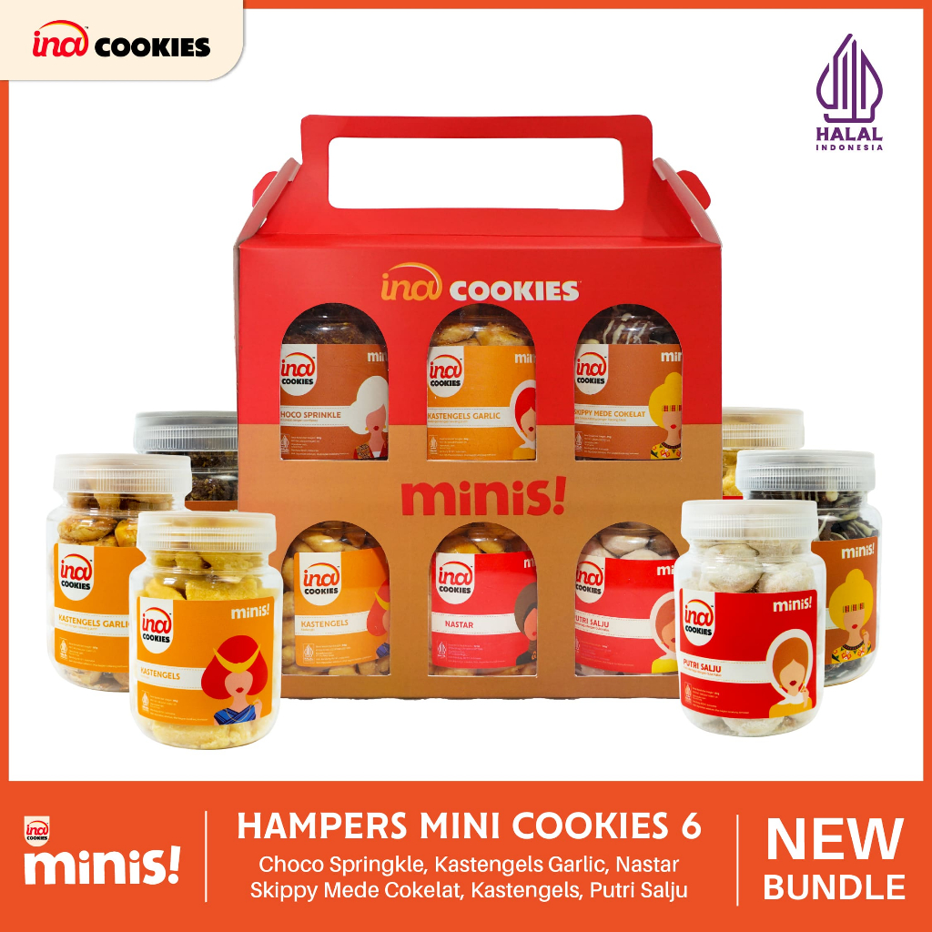 Jual Hampers Ina Minis 6 Toples by Ina Cookies ( Semua Varian Ina Minis ...