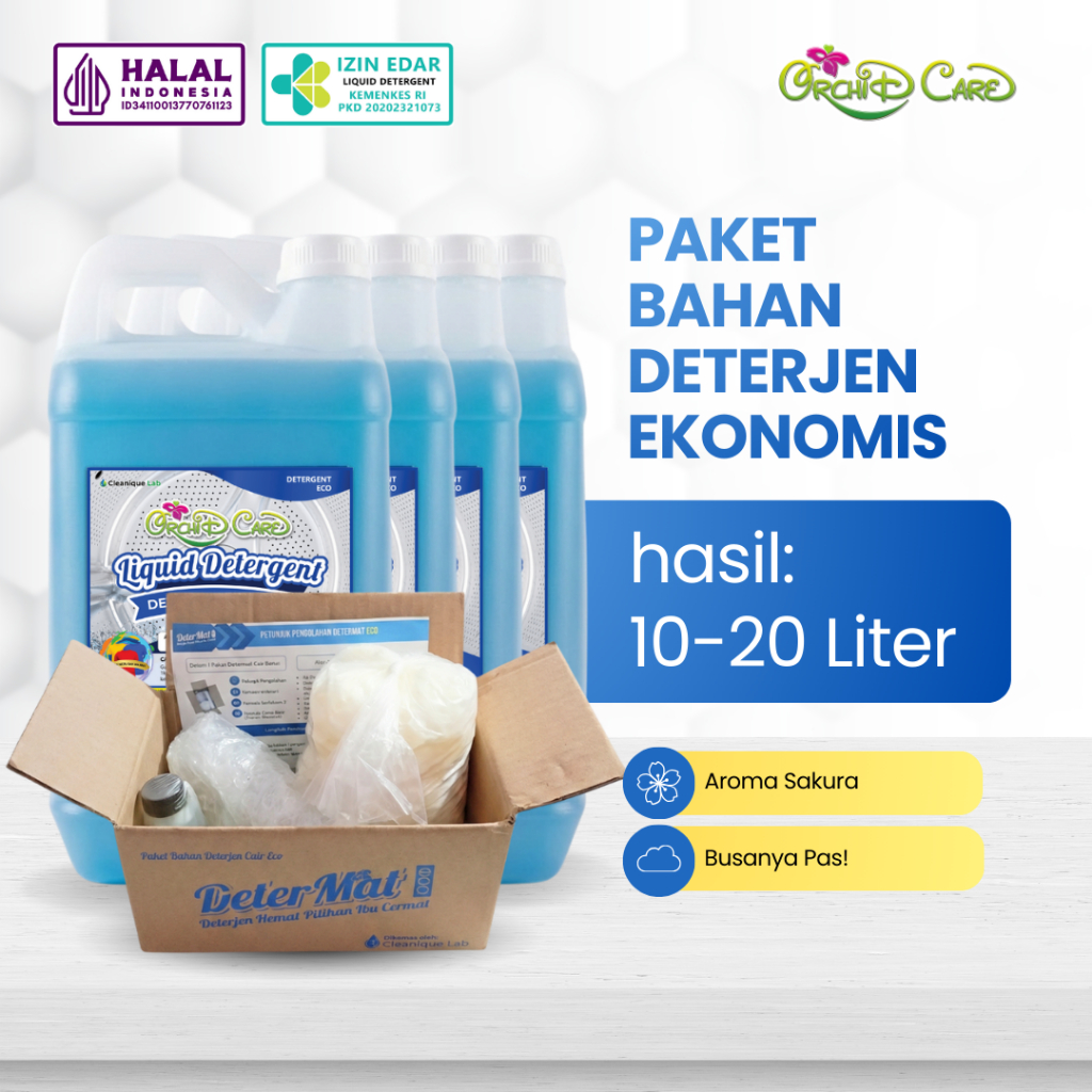 Jual Deterjen Cair 20 Liter Paket Bahan Baku Detergent Laundry Ekonomis ...