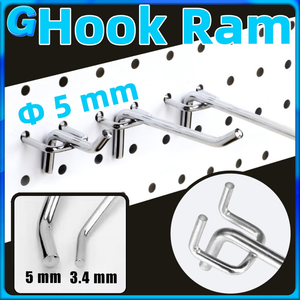 Jual 10/15/20/25cm Hook Cantolan 5 mm Tebal Hook Rak Ram Rak Rak Ram ...