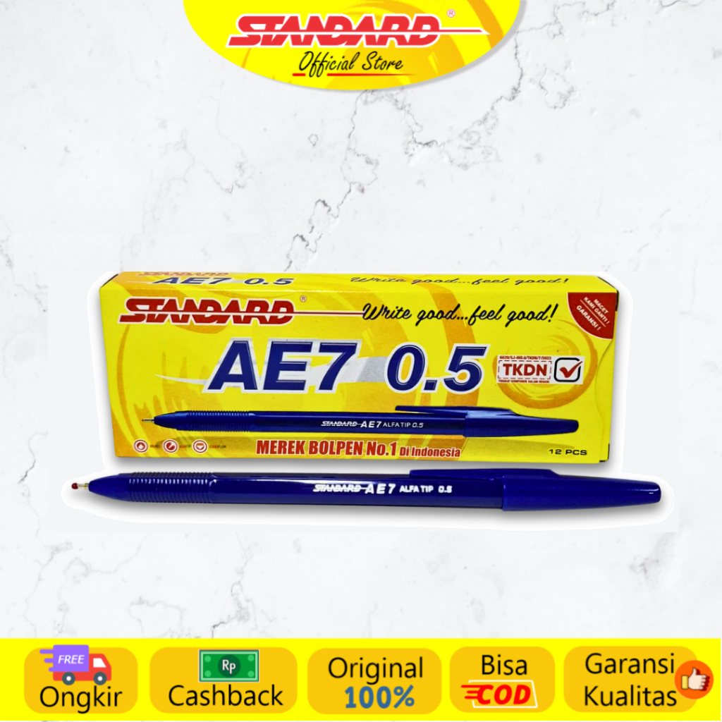 Standard -  Pulpen AE7 Alfatip 0.5 ( Alat Tulis / Pen / Ballpoint / Pena ) (3)