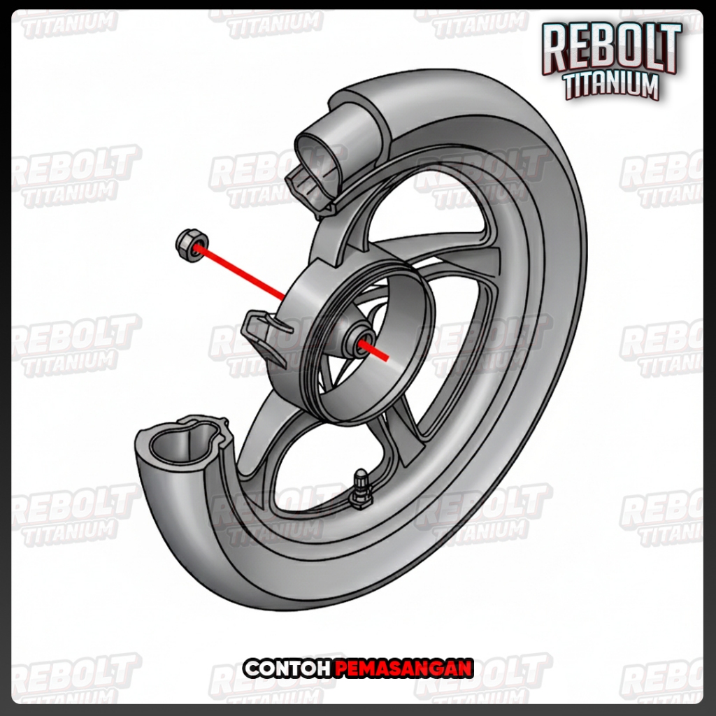 Jual Mur AS Roda Belakang Titanium Aerox Fazzio Filano Fino Gear Soul ...