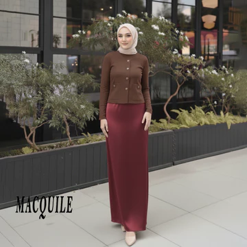 Rok Satin Silk Premium Maxi A Line Satin Skirt Rok Satin Duyung Size S XXXL 3XL Premium Fabric