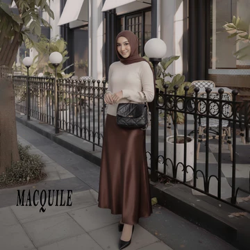 Rok Satin Silk Premium Maxi A Line Satin Skirt Rok Satin Duyung Size S XXXL 3XL Premium Fabric