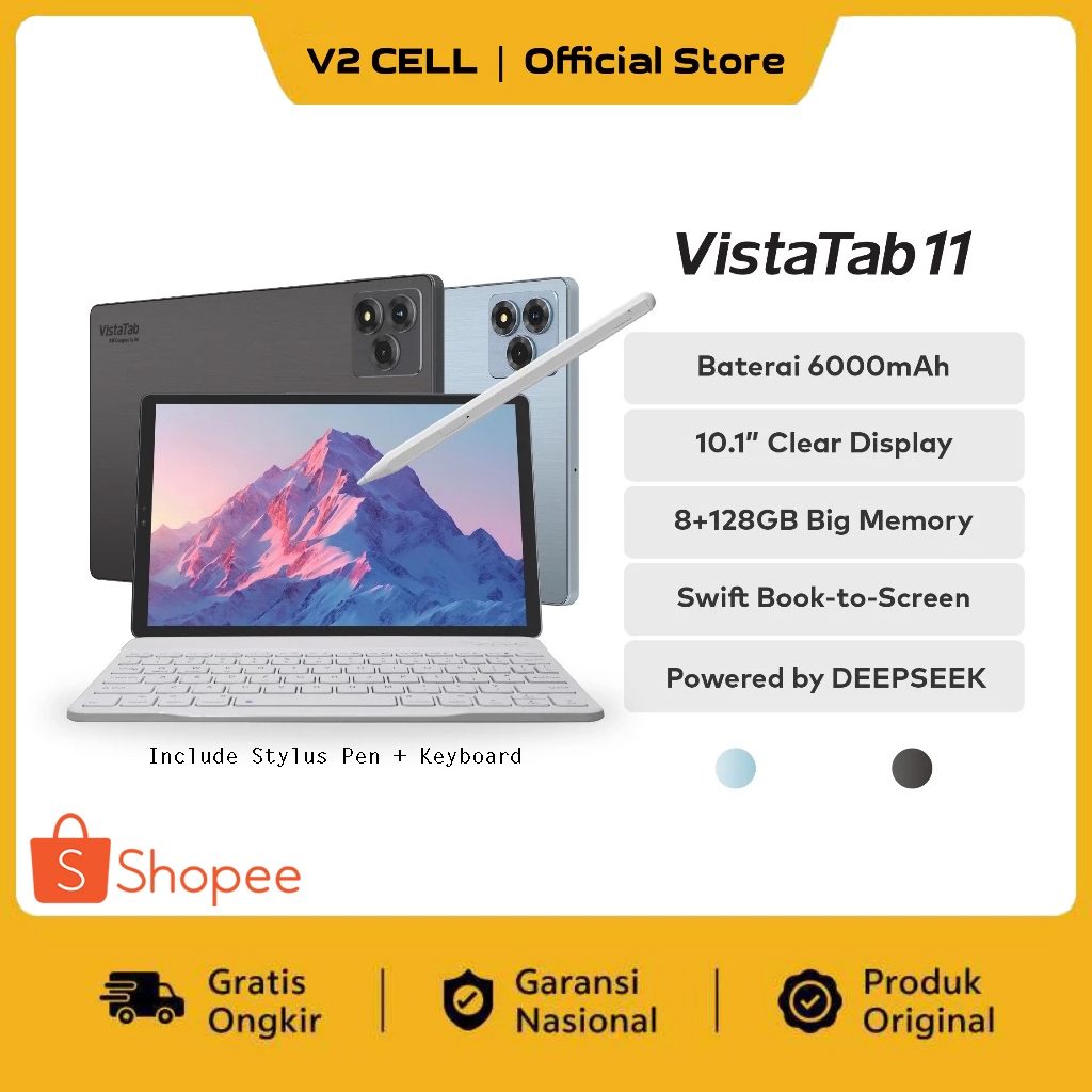 Jual ITEL Vistatab 11 [INCLUDE KEYBOARD+PEN] [4GB+128GB] Baterai ...