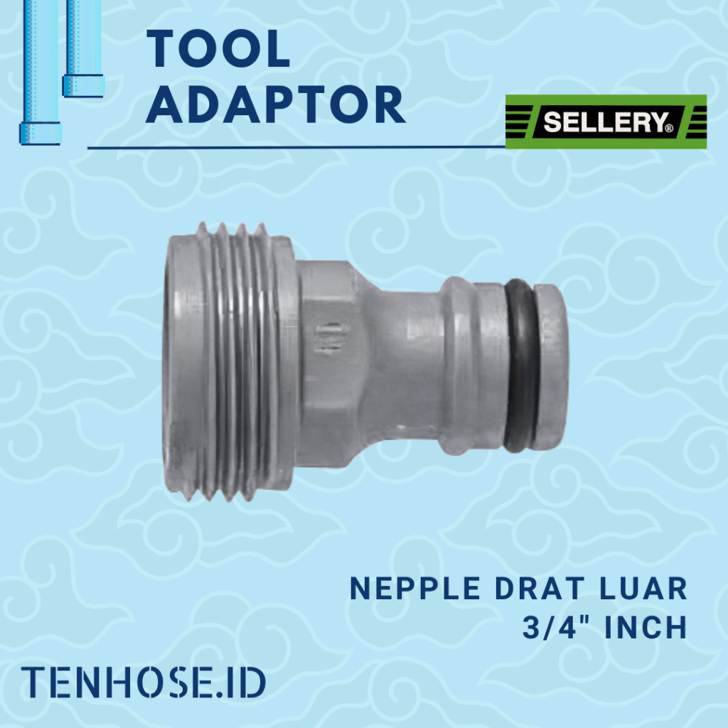 Jual Tool Adaptor Merk Sellery Nepple Drat Luar 3/4