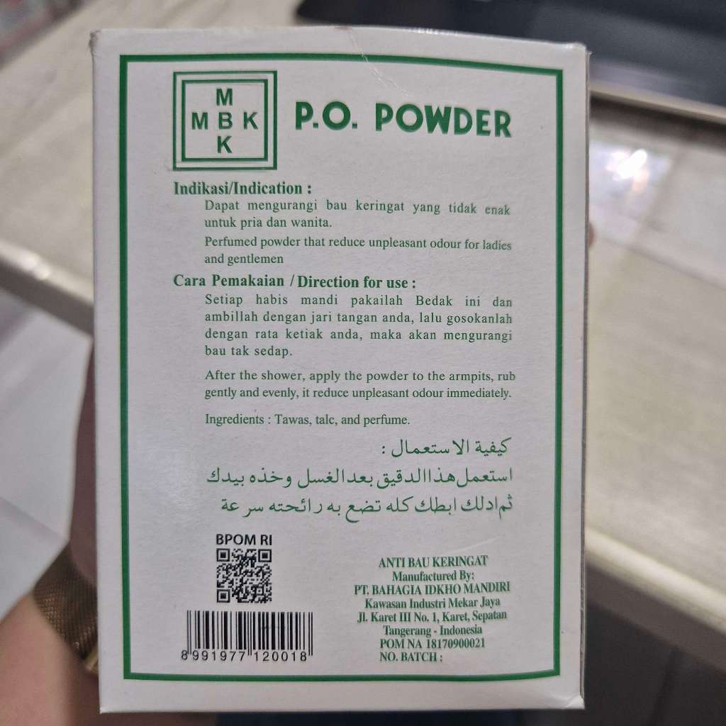 Jual MBK Powder Silver & Putih 100% Original Menghilangkan Bau Keringat ...