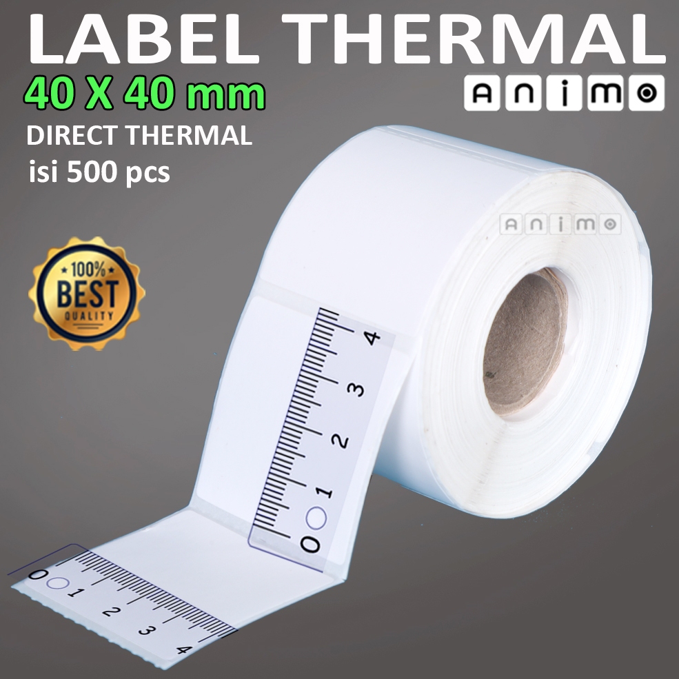 Jual LABEL THERMAL 40 X 40 = 500 PCS - BARCODE Thermal 40X40 MM ...