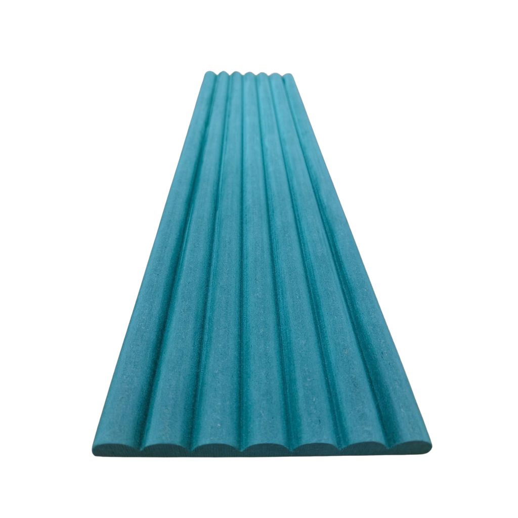 Jual Wall Panel 3D Fluted Green HMR Anti Lembab / Lis Dinding Kisi-Kisi ...