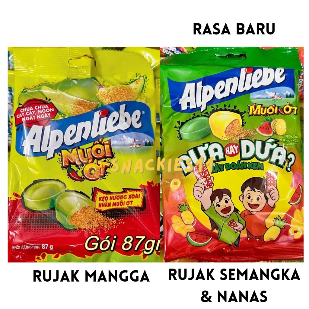 Jual Alpenliebe Rujak Mangga // Rujak Nanas & Semangka // Permen Rujak ...