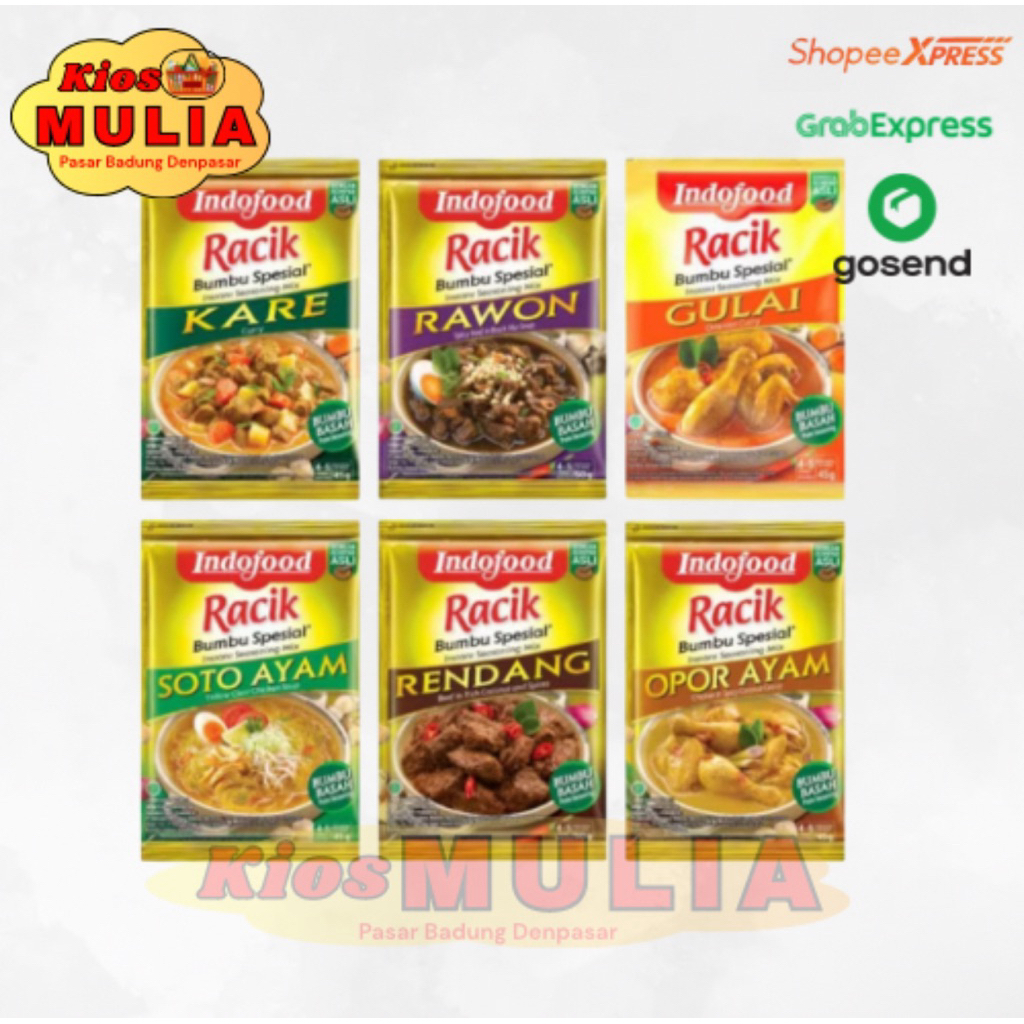 Jual Indofood Racik Bumbu Spesial All Varian 45gr Kare / Rawon / Gulai ...