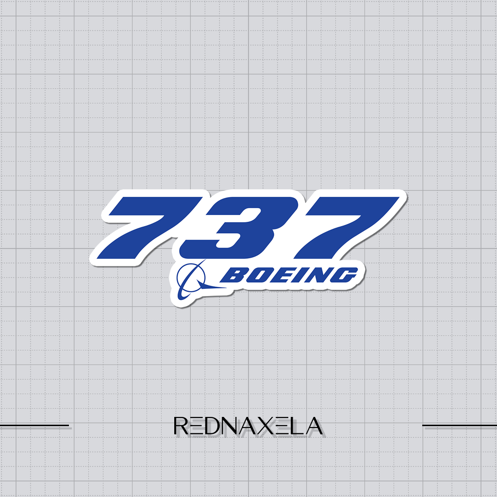 Jual Stiker Vinyl Boeing 737 Logo Outdoor Waterproof Sticker | Shopee ...
