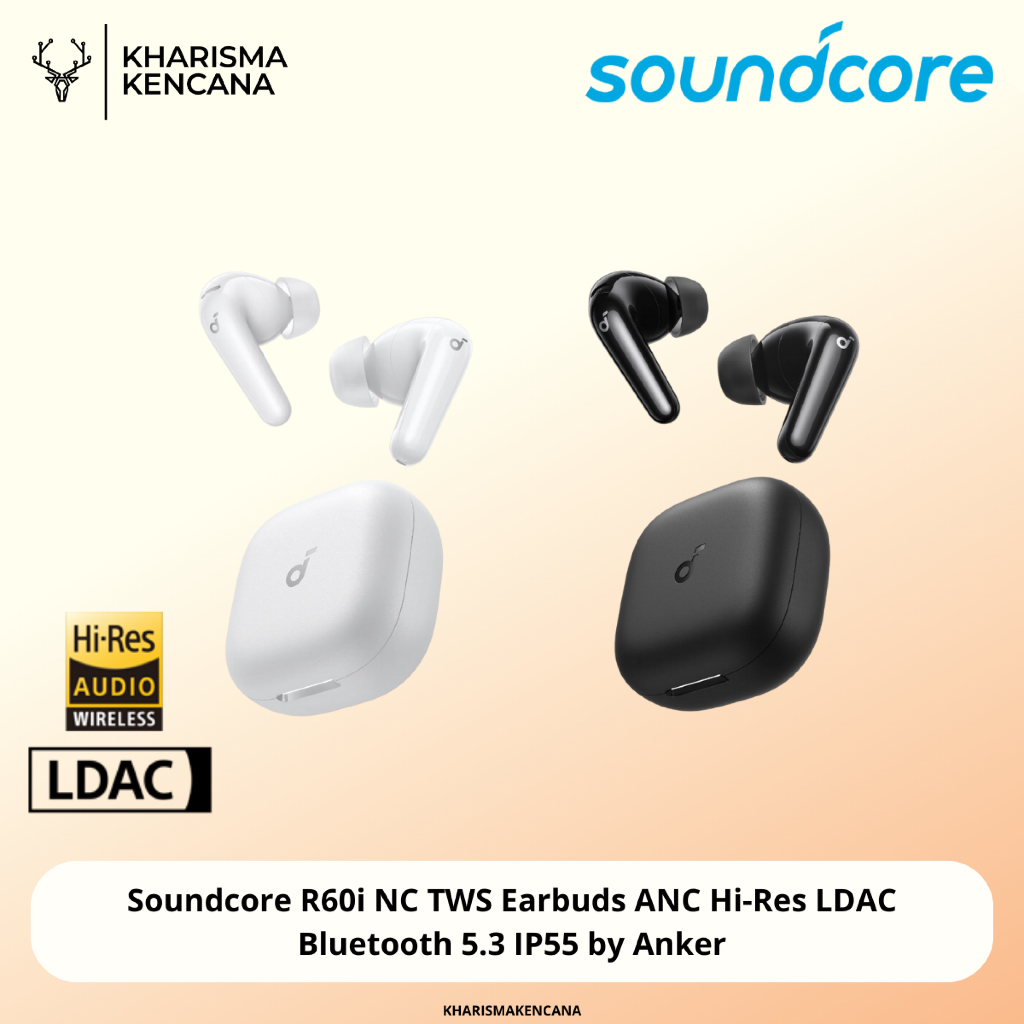 Jual Soundcore R60i NC TWS Earbuds ANC Hi-Res LDAC Bluetooth 5.3 IP55 ...