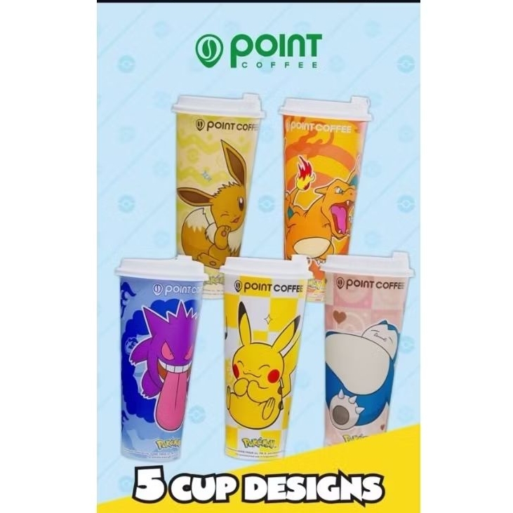 Jual Point Coffee Indomaret x Pokemon Cup Pikachu Charizard Gengar Evee ...
