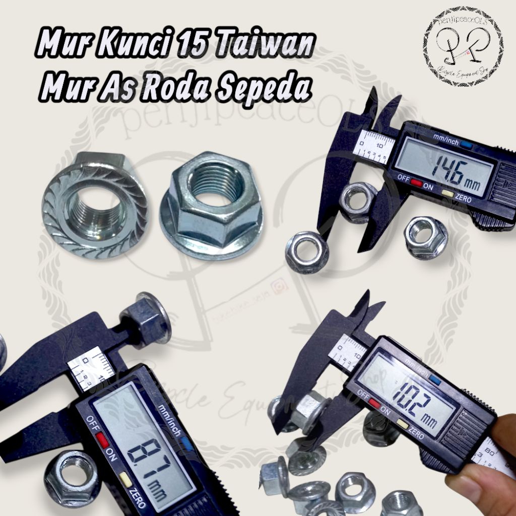 Jual Mur as sepeda mur as roda sepeda kunci 15 Taiwan mur roda belakang ...