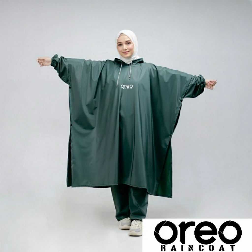 Jas Hujan Ponco Mantel Kelelawar Jumbo Pria Wanita Dewasa foto 1