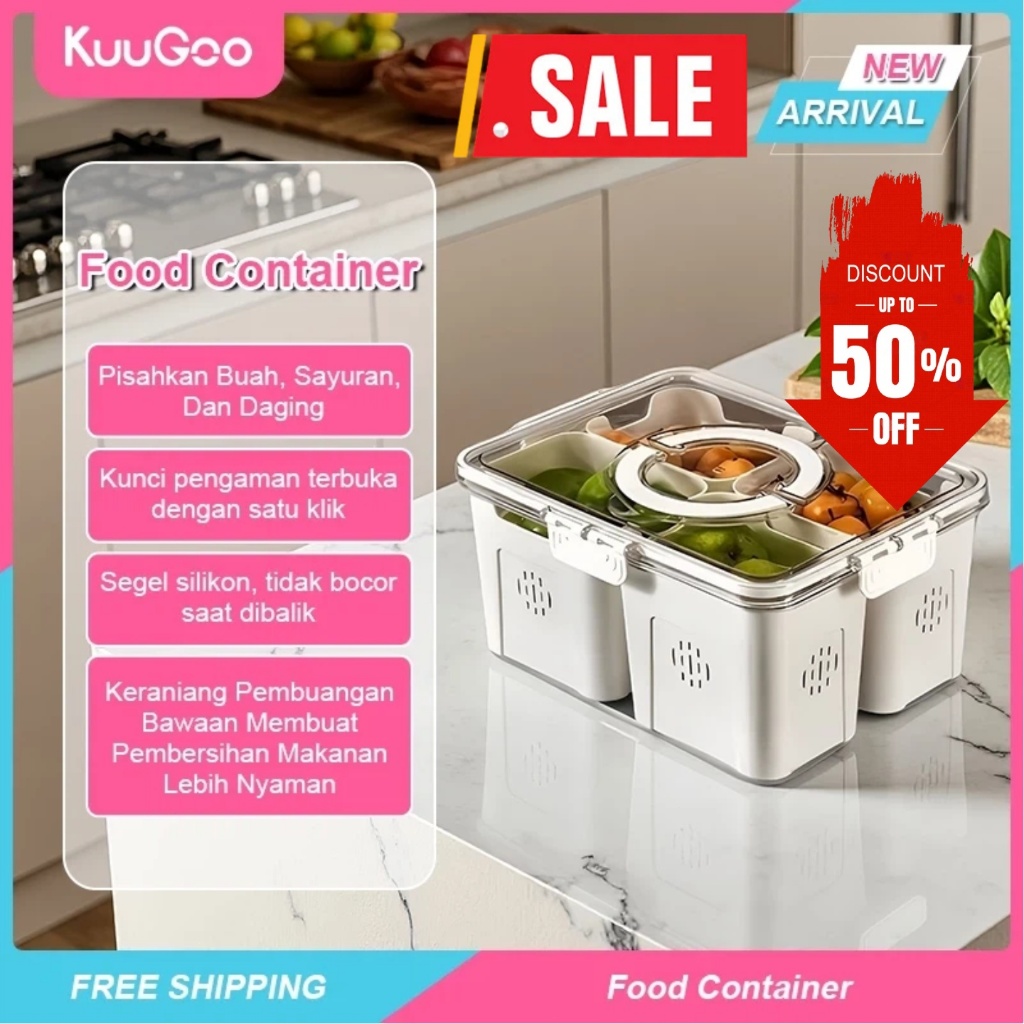 Jual Obral Cuci Gudang KuuGoo Tipe B Kotak Penyimpanan Bersekat 2 3 4 ...