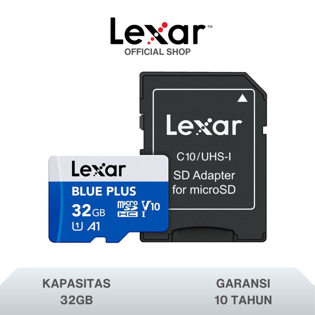 Jual Lexar Micro SDHC BLUE PLUS UHS-I Class 10 U1 Up to 100MB/s With ...