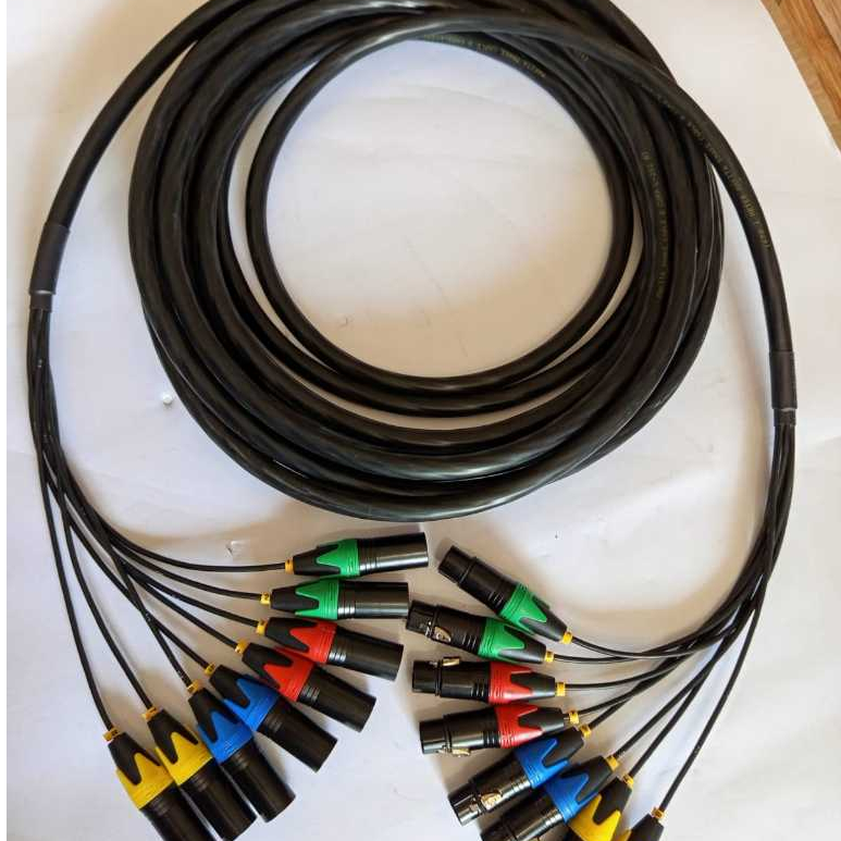 Jual kabel snake 8 channel lengkap jeck canon xlr panjang 10/15/20/30 ...