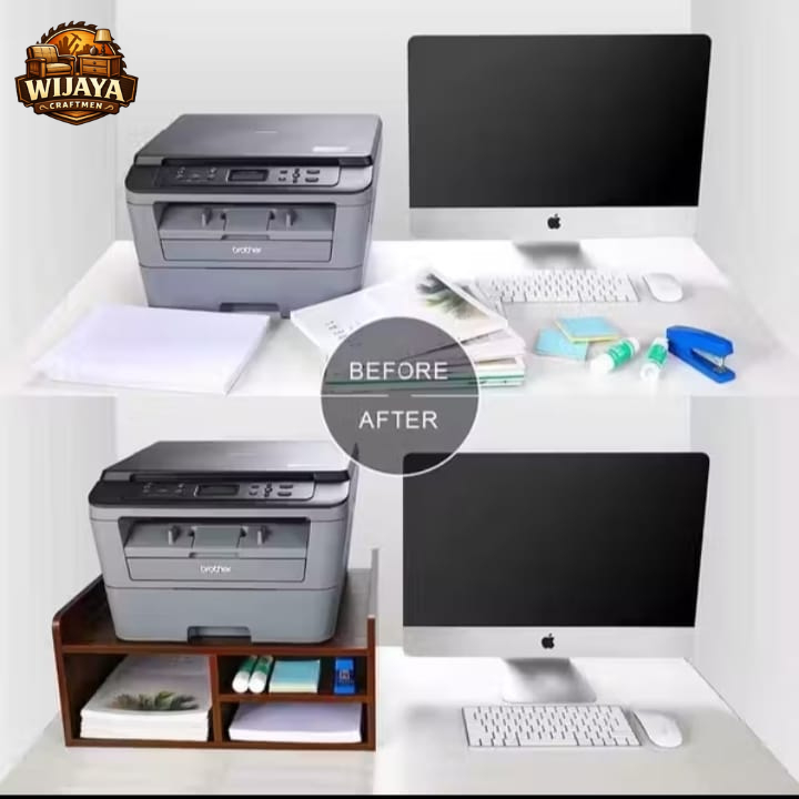 Jual Meja Printer Kayu Jati Melamine Glossy Anti Air Rak Printer Kuat ...