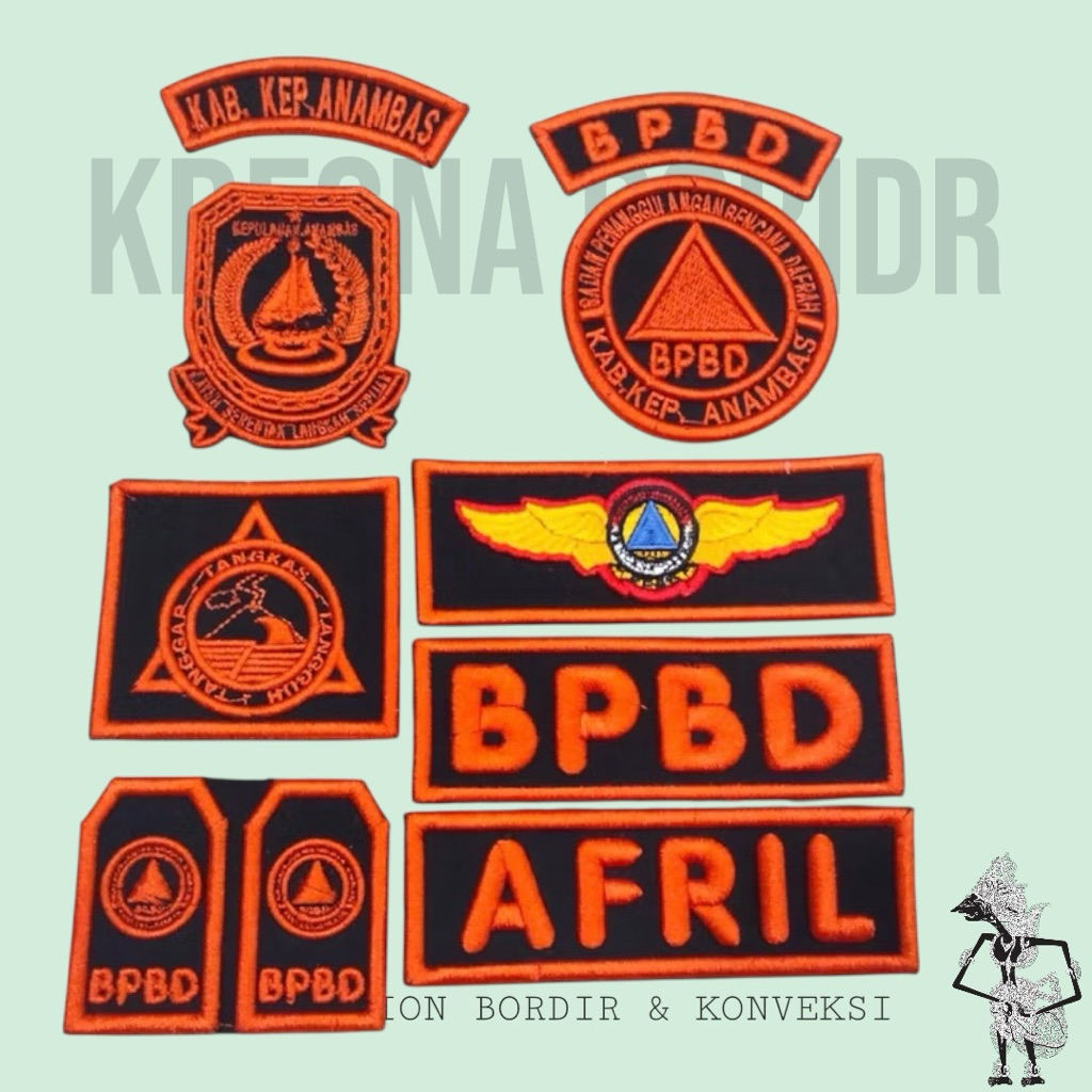 Jual Atribut BPBD/BNPB Atribut Warna/BPBD Custo Timbul Exlusive ...