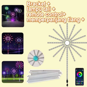 AppleChef 78 180LED Lampu Strip Magic Color Lamp RGB Bentuk Kembang Dengan Music Untuk Dekorasi