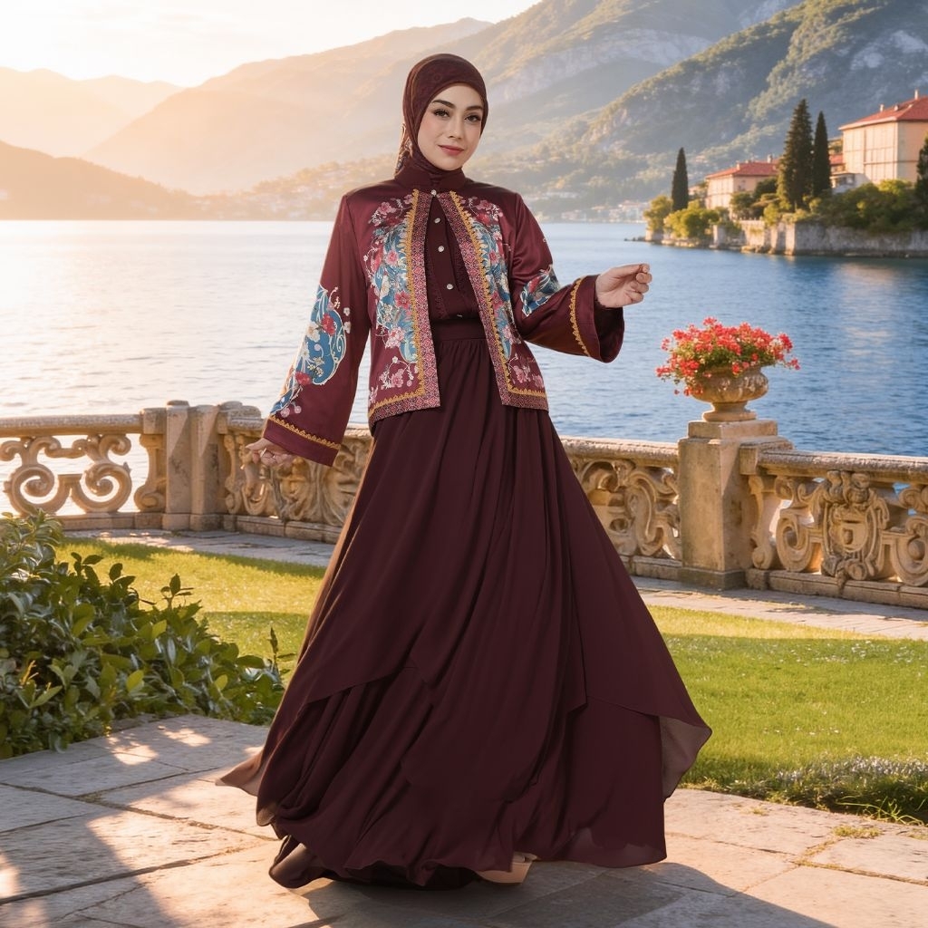Jual MANDJHA Asteria Set Dress Raya By IVAN GUNAWAN | Busana zmuslim ...