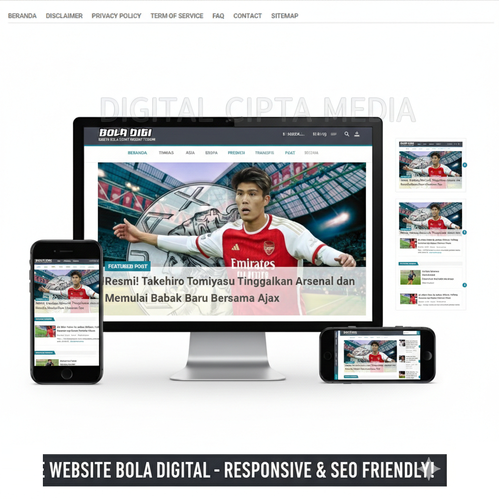 Jasa Pembuatan Website Berita Sepakbola Siap Pakai + SEO Friendly (Boladigi)