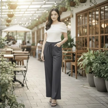 Celana Daily Kulot Jersey Premium Jumbo Wanita