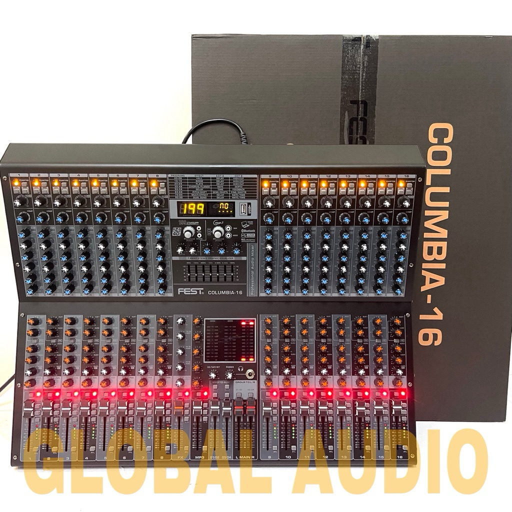 Jual Mixer Audio Fest Columbia 16 Original Product 16 Channel Bluetooth ...