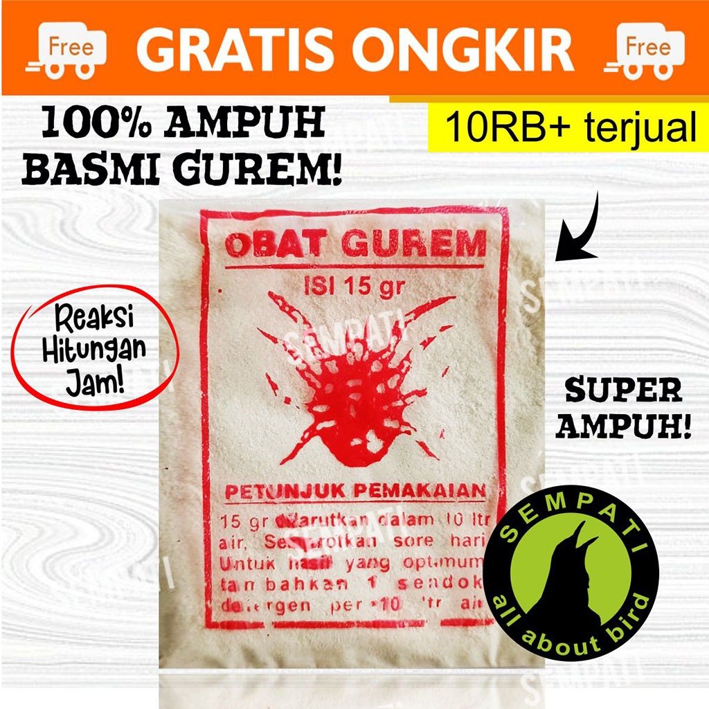 Jual SEMPATI Obat Gurem 15gram Obat Gurem Kutu Ayam Kampung Broiler ...