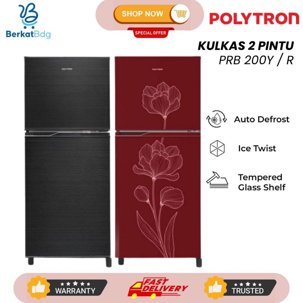 Jual Polytron Kulkas 2 Pintu 166 liter PRB-200Y / PRB-200R | Shopee ...