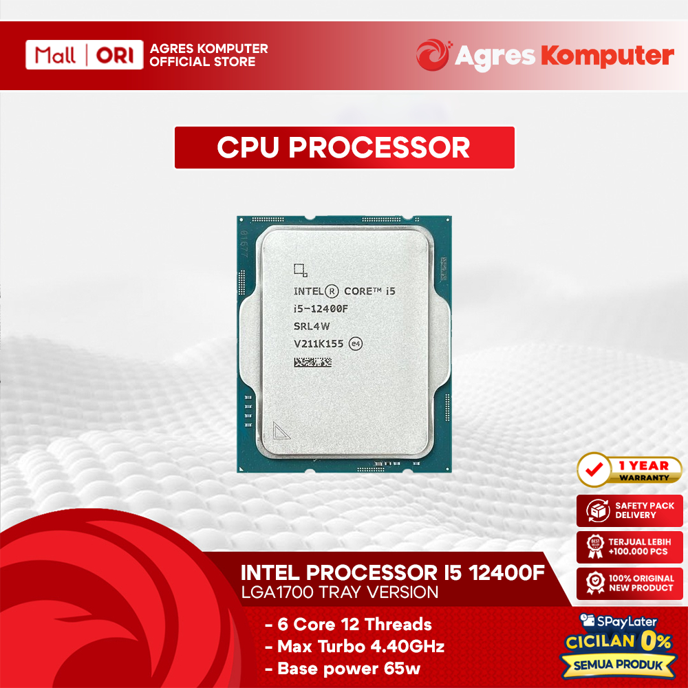 Jual INTEL PROCESSOR I5 12400F LGA1700 1Y TRAY | Shopee Indonesia