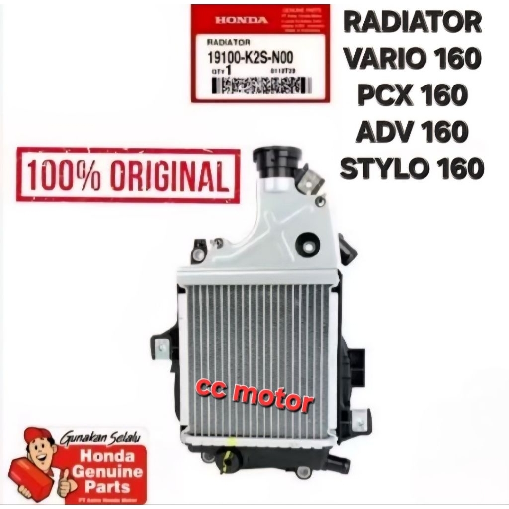 Jual RADIATOR VARIO PCX ADV STYLO 160 19100-K2S-N00 ORIGINAL | Shopee ...