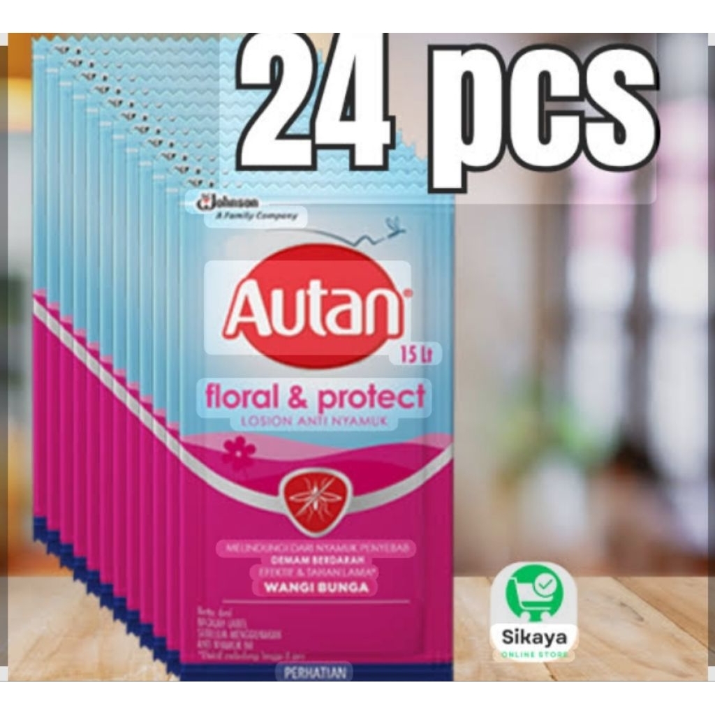 Jual Autan Floral & Protect losion anti nyamuk 24 saset 6ml | Shopee ...