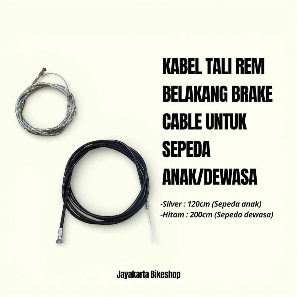 Jual KABEL REM SEPEDA BELAKANG BRAKE CABLE BICYCLE | 1 METER & 2 METER ...