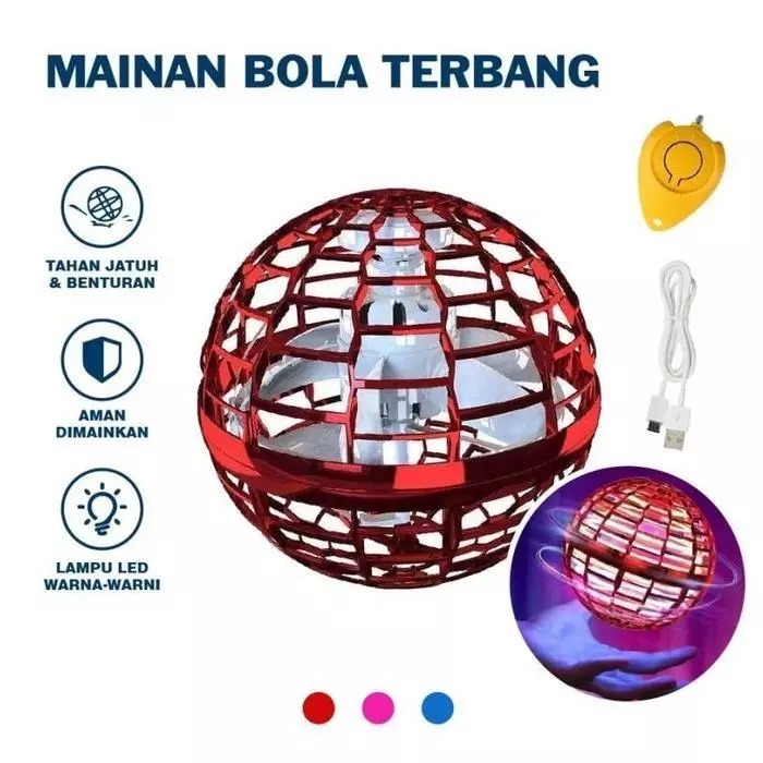 Mainan Anak Bola Terbang Ufo Ajaib Flynova Pro Flying Ball Boomerang LED