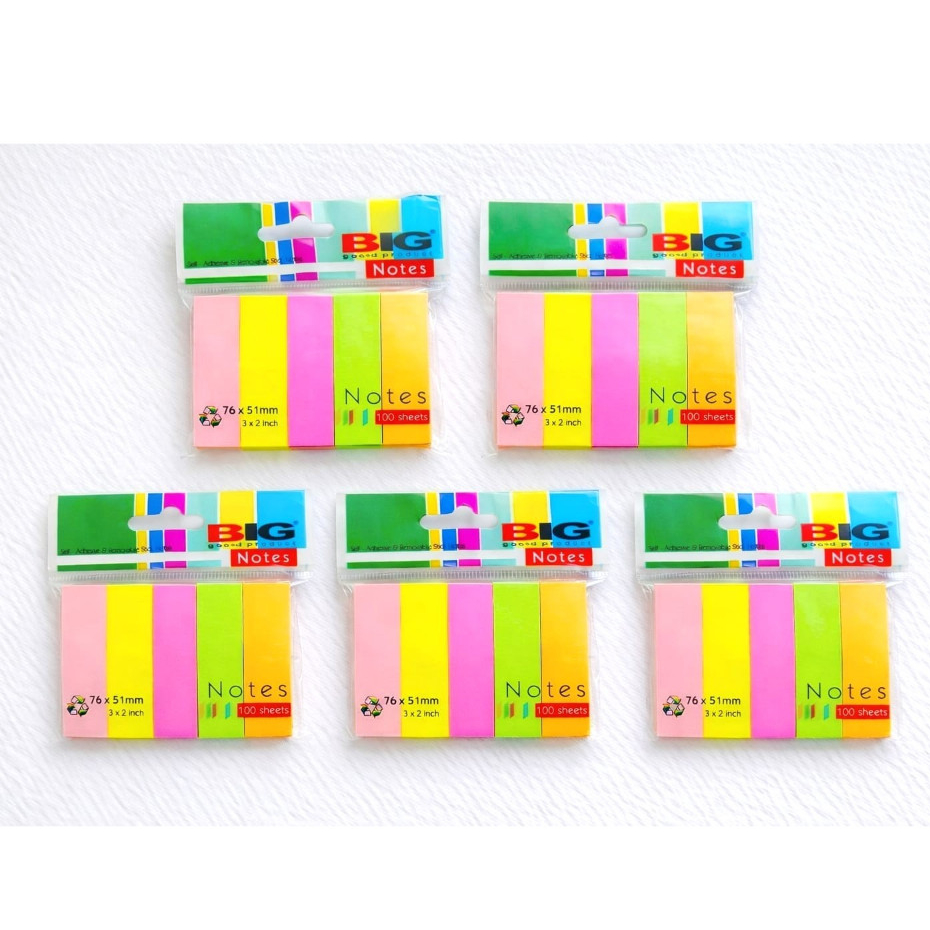 Jual Sticky Note 5 warna / Memo Pad / Memo Tempel / Pembatas Penanda ...