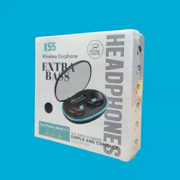 TWS X55 Bluetooth 6.0 Full Bass Earphone Waterproof 180mAh Headset Anti Air Suara Jernih