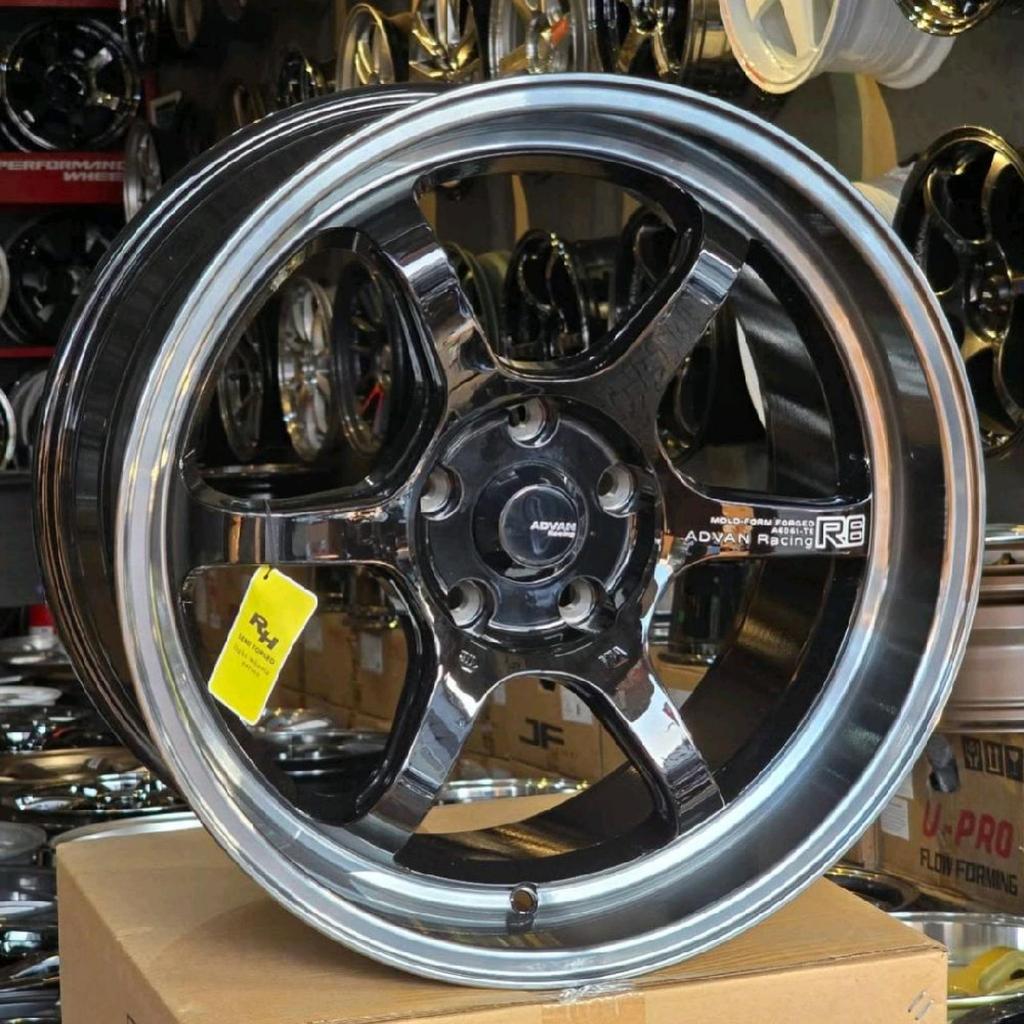 Jual velg ring 18 ADVAN R6 FLOW FORMING lebar 9,5 velg racing r18 Hole ...