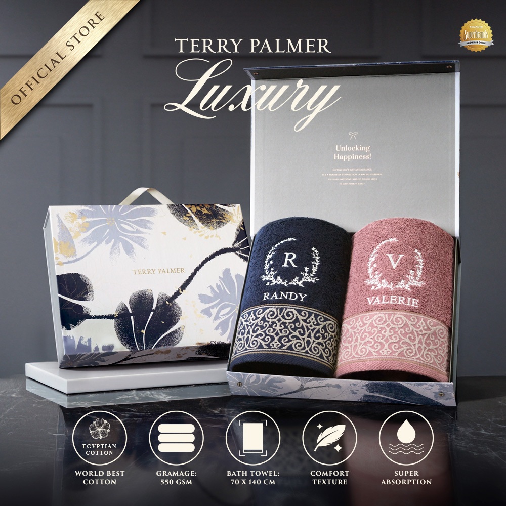 Terry Palmer Luxury - Royale (Handuk Couple Set) / Handuk Seserahan / Kado Pernikahan / Souvenir / Hadiah / Gift / Hampers
