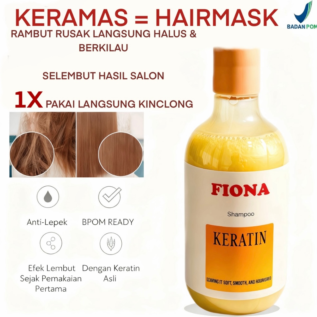 Jual Shampoo Keratin Rambut Bercabang | Halus Mudah Diatur | Rambut ...