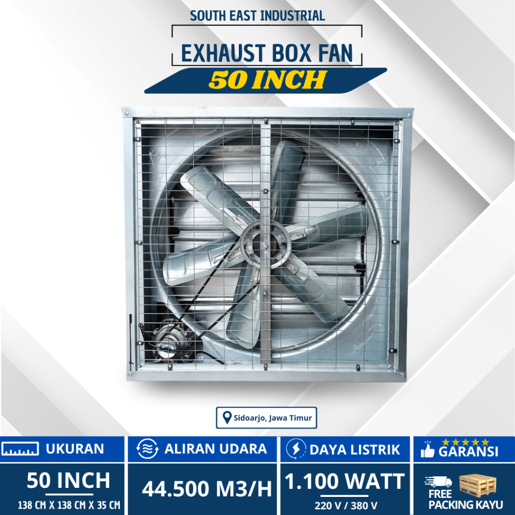 Jual Exhaust Fan Box 50 Inch Blower Industrial Kandang Ayam Closed ...