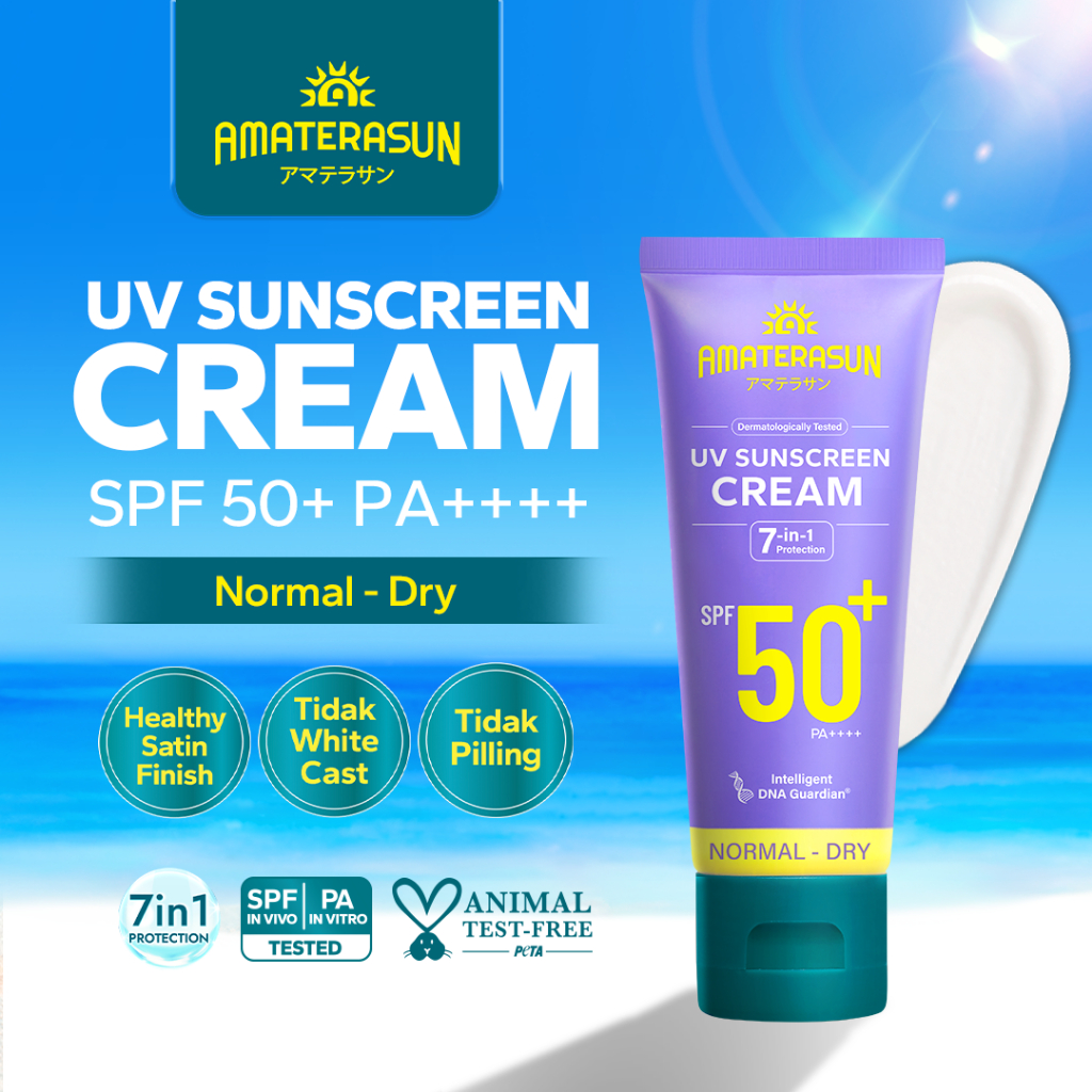 Jual AMATERASUN [REAL SPF Certified] UV Sunscreen Cream SPF 50+ PA ...