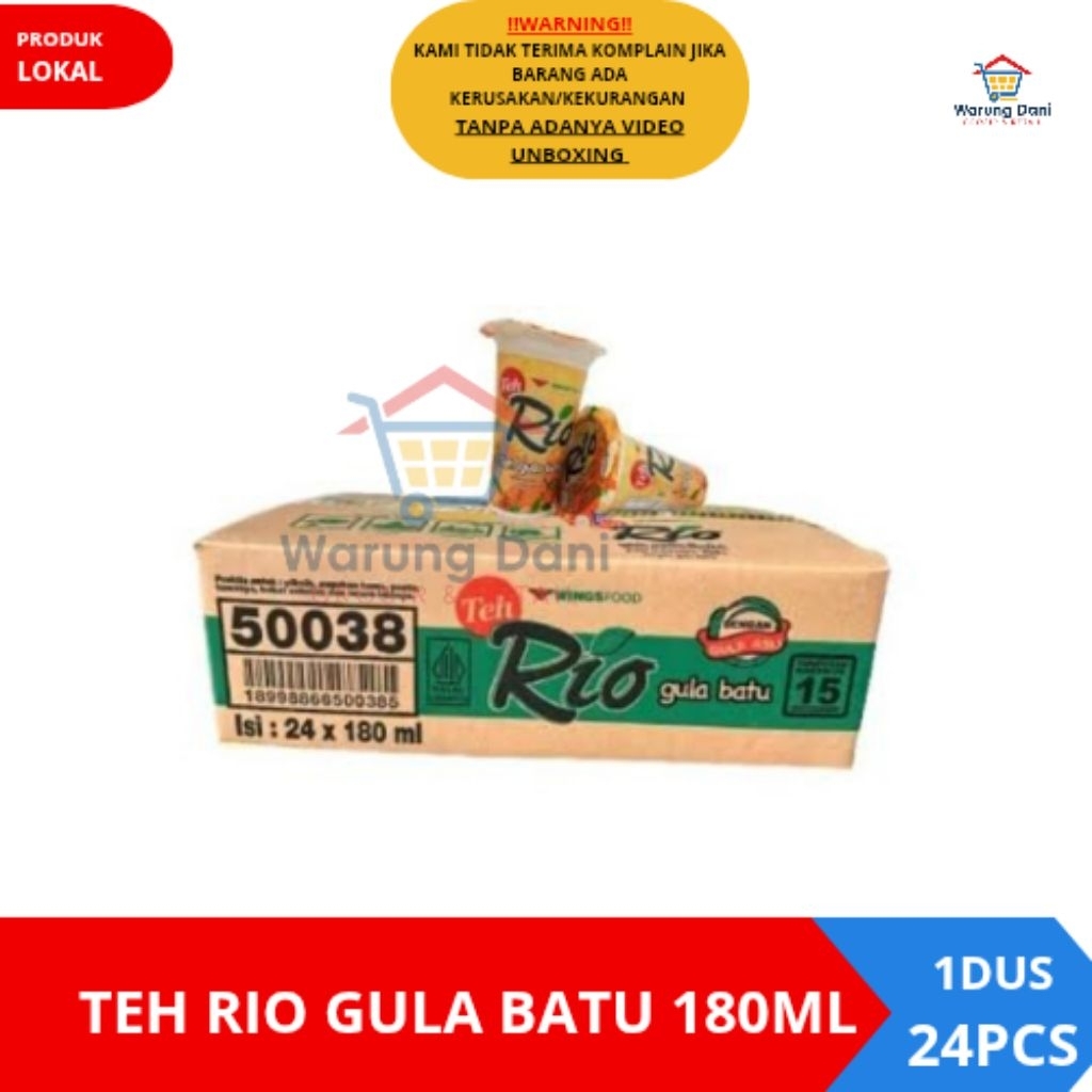 Jual Teh Rio Gula Batu Minuman Teh Gelas - 1 Dus | Shopee Indonesia