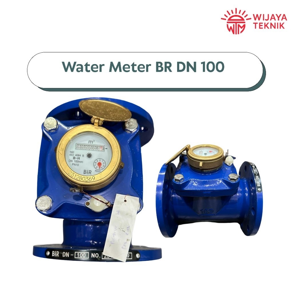 Jual Meteran Air DN100 4 Inch BR Water Meter Flow Meter Air Bersih B&R ...