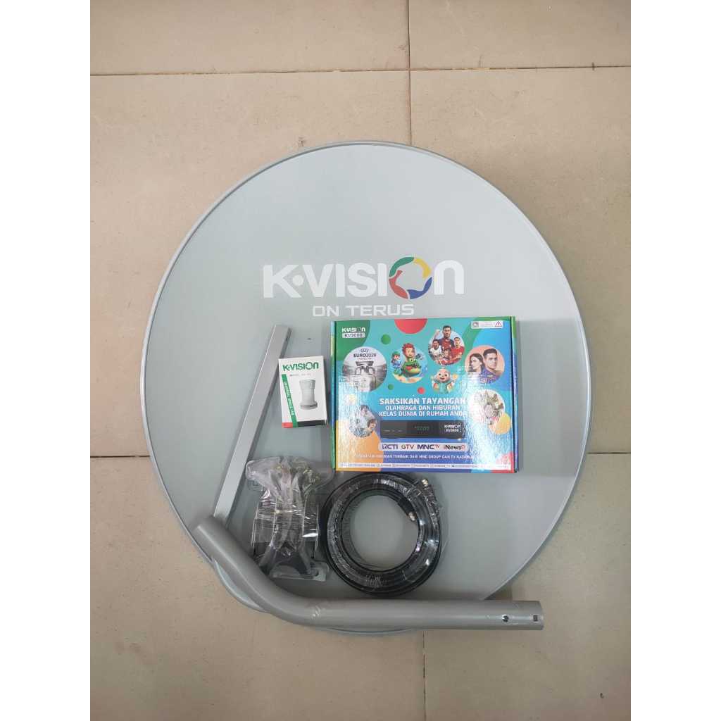 Jual Satu set lengkap Parabola Mini KVISION ODU 60 cm ( ABU SOLID ...